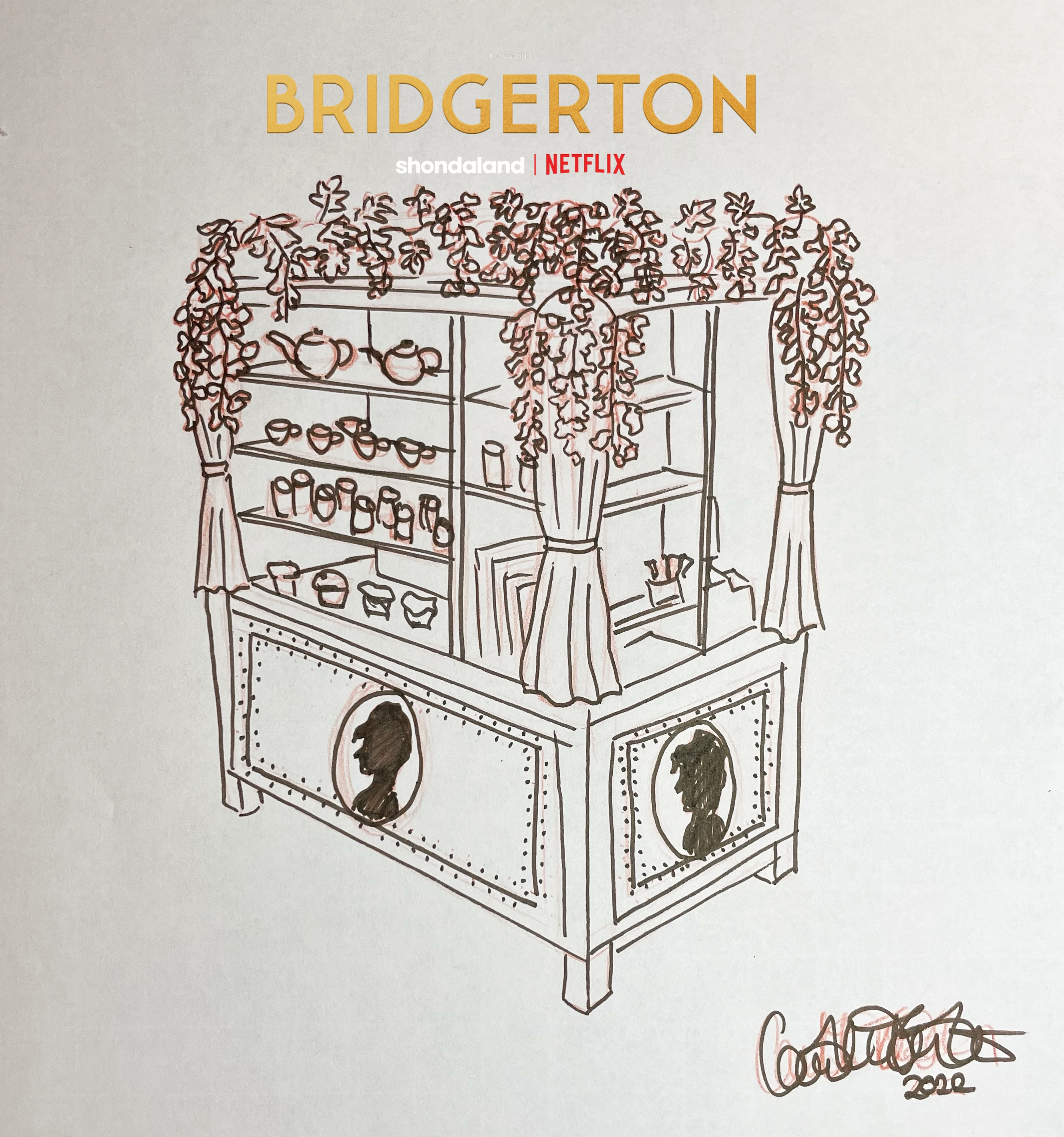 Bridgerton Tea Cart