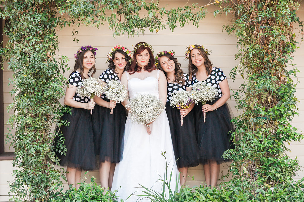 Custom wedding and bridesmaids gowns